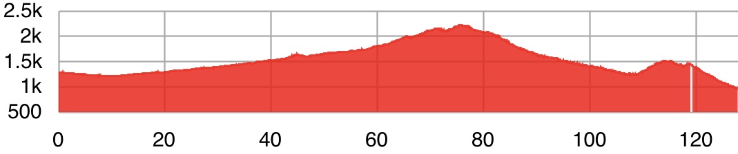 Elevation profile Back over the High Atlas to Marrakech