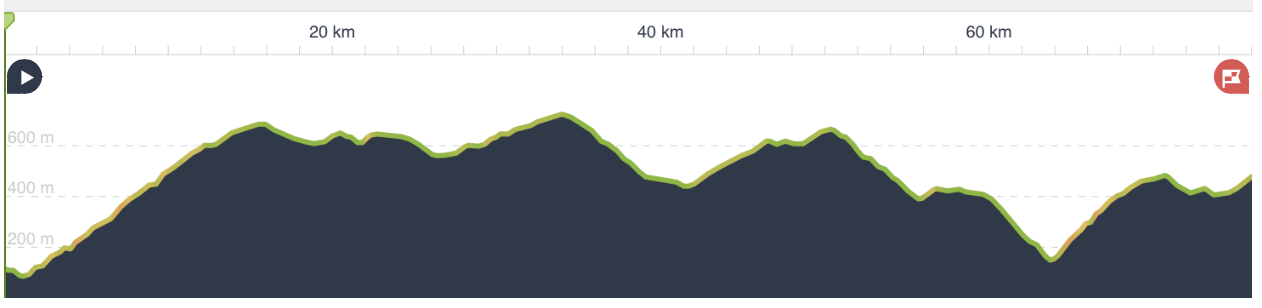 Elevation profile Deeper into the Duoro Valley